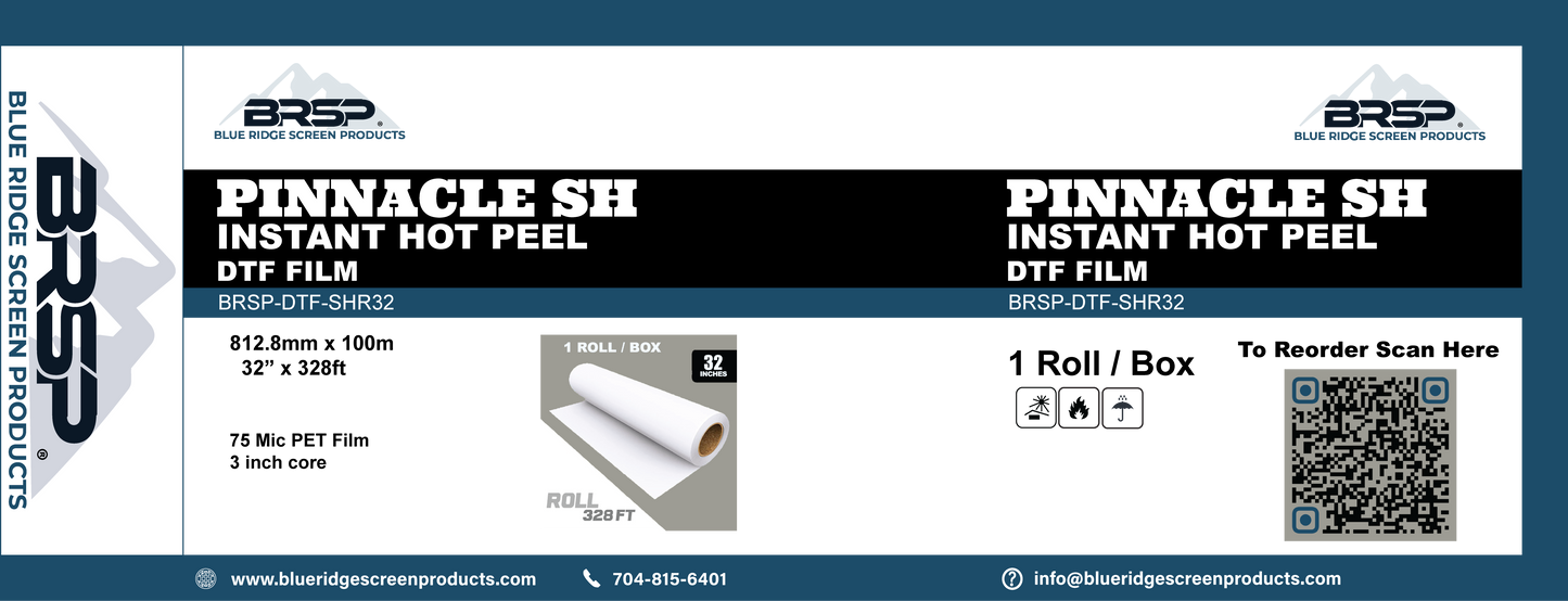 32" Pinnacle SH Instant Hot Peel DTF Film