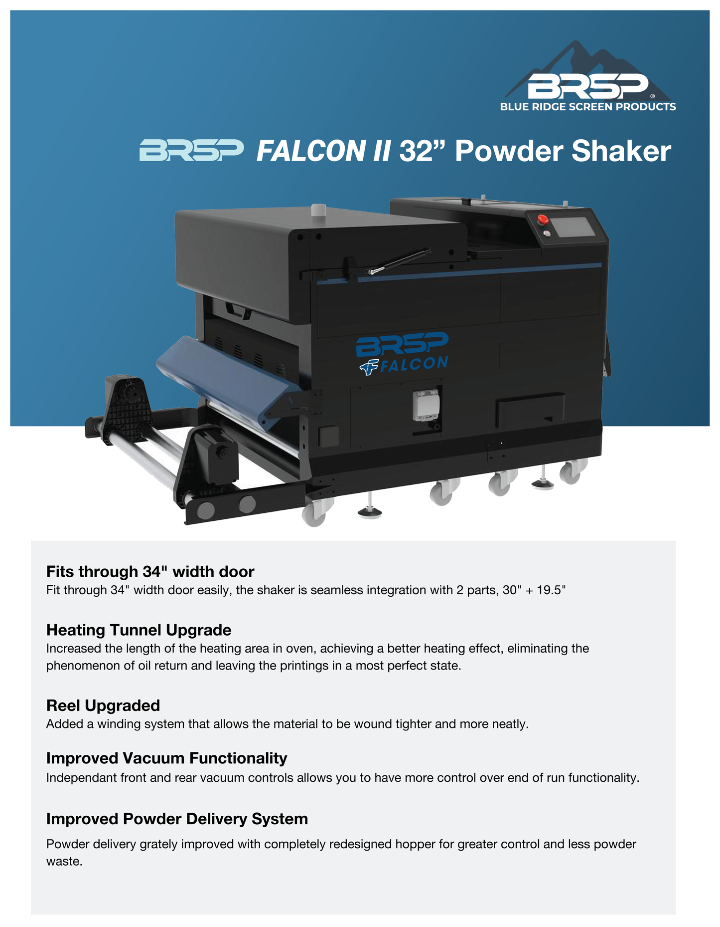 Mimaki TXF300-75 DTF Printer & 32" BRSP Falcon II Shaker Combo