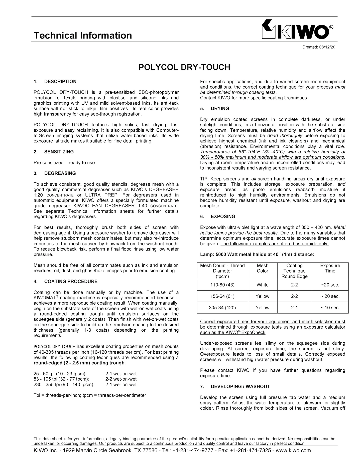 KIWO POLYCOL DRY-TOUCH EMULSION