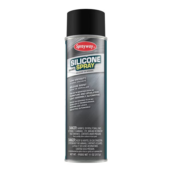 Sprayway silicone spray can on a white background