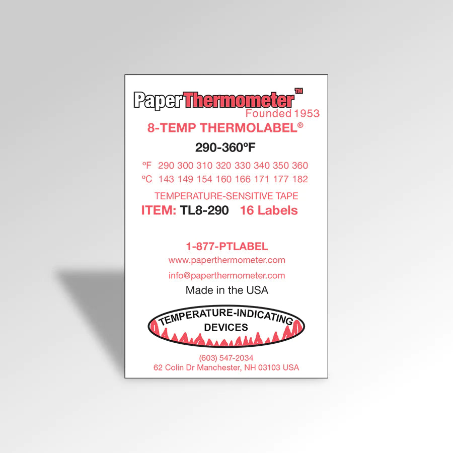 8-Temp Thermolabel 290-360°F