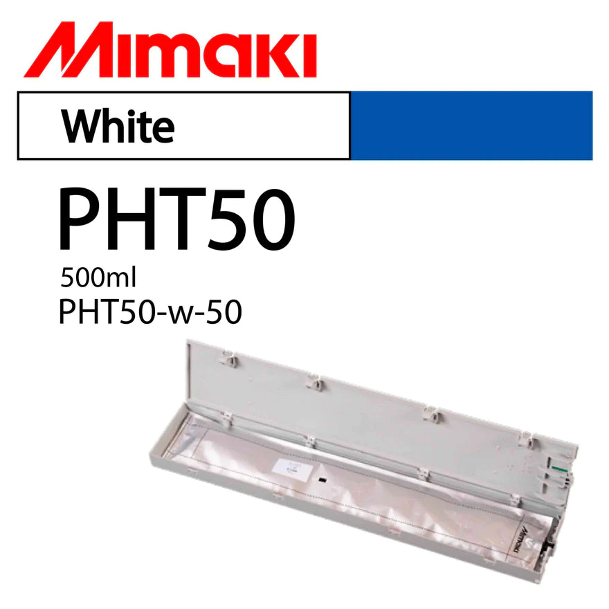 Mimaki PHT50 White ink label