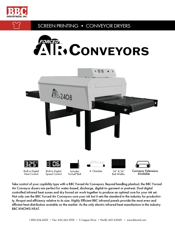 BBC Industries FORCED AIR Conveyor Dryer