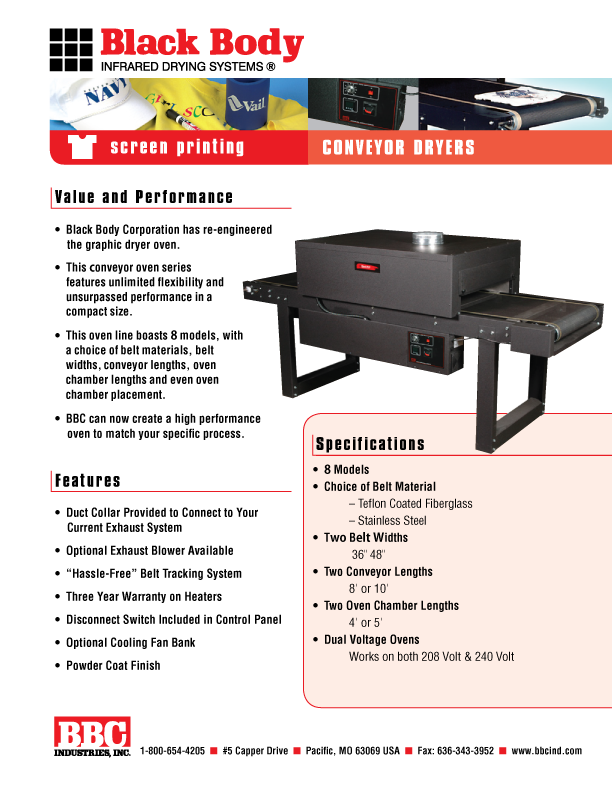 BBC Industries T Series Electric Conveyor Oven