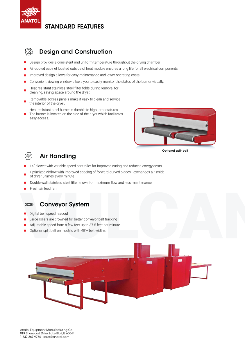 Anatol Vulcan Series Gas Conveyor Dryers