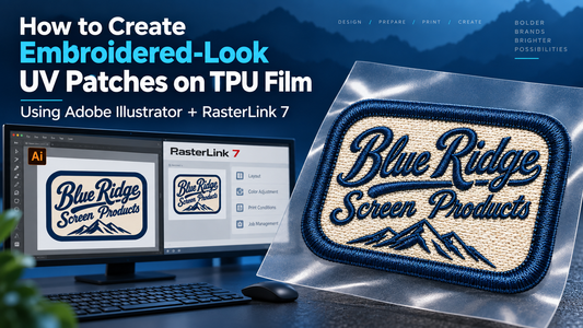 How to Create Embroidered-Look UV Patches on TPU Film with Adobe Illustrator and RasterLink 7