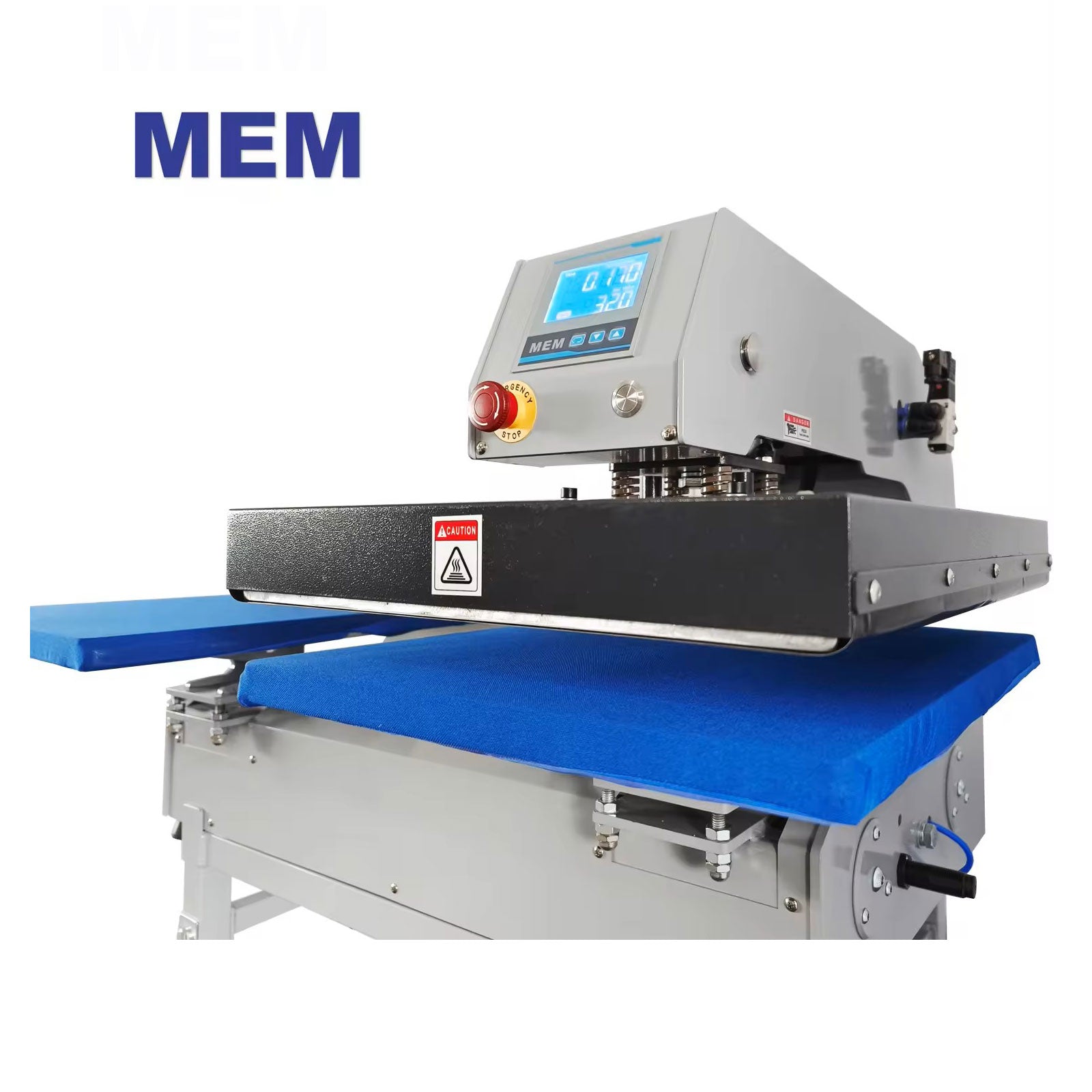 Mem automatic heat press close up