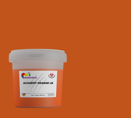 Front View of a gallon of academy orange ink