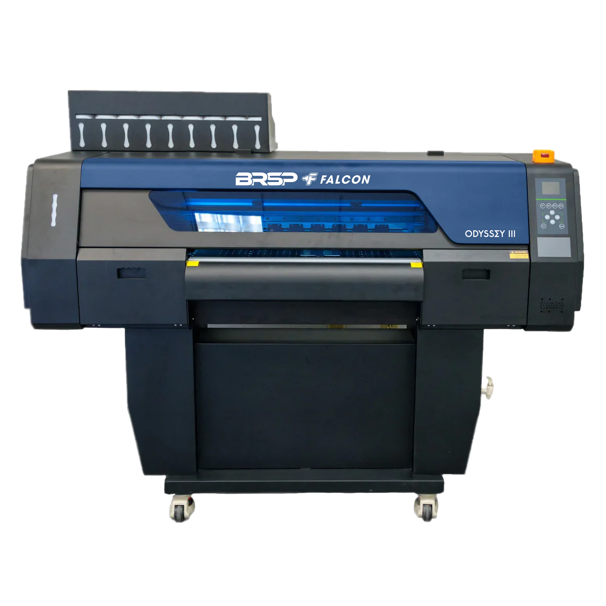 DTF printer with 'BRSP Falcon Odyssey III' branding on a white background