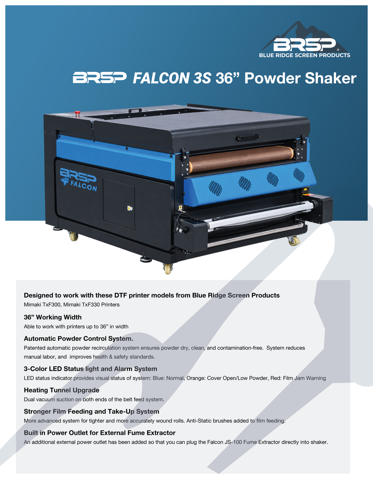 BRSP Falcon 3S 36" Powder Shaker