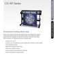 Mimaki CG-AR Series cutting plotter with specifications on a white background