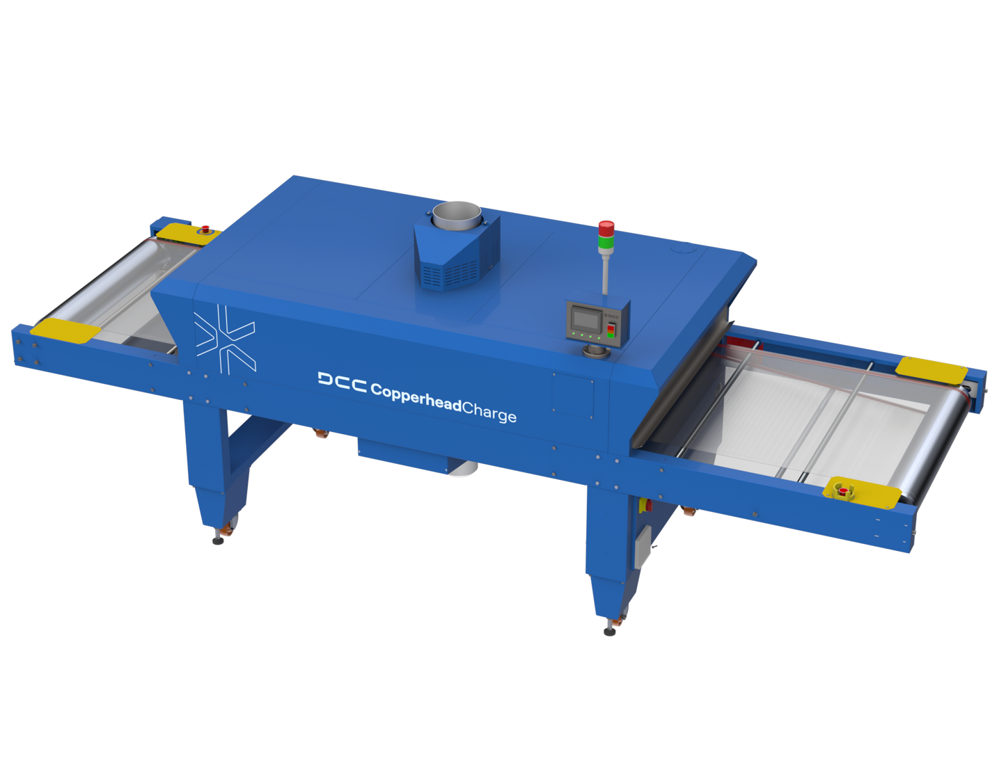 Dcc charge scree print dryer in blue top view