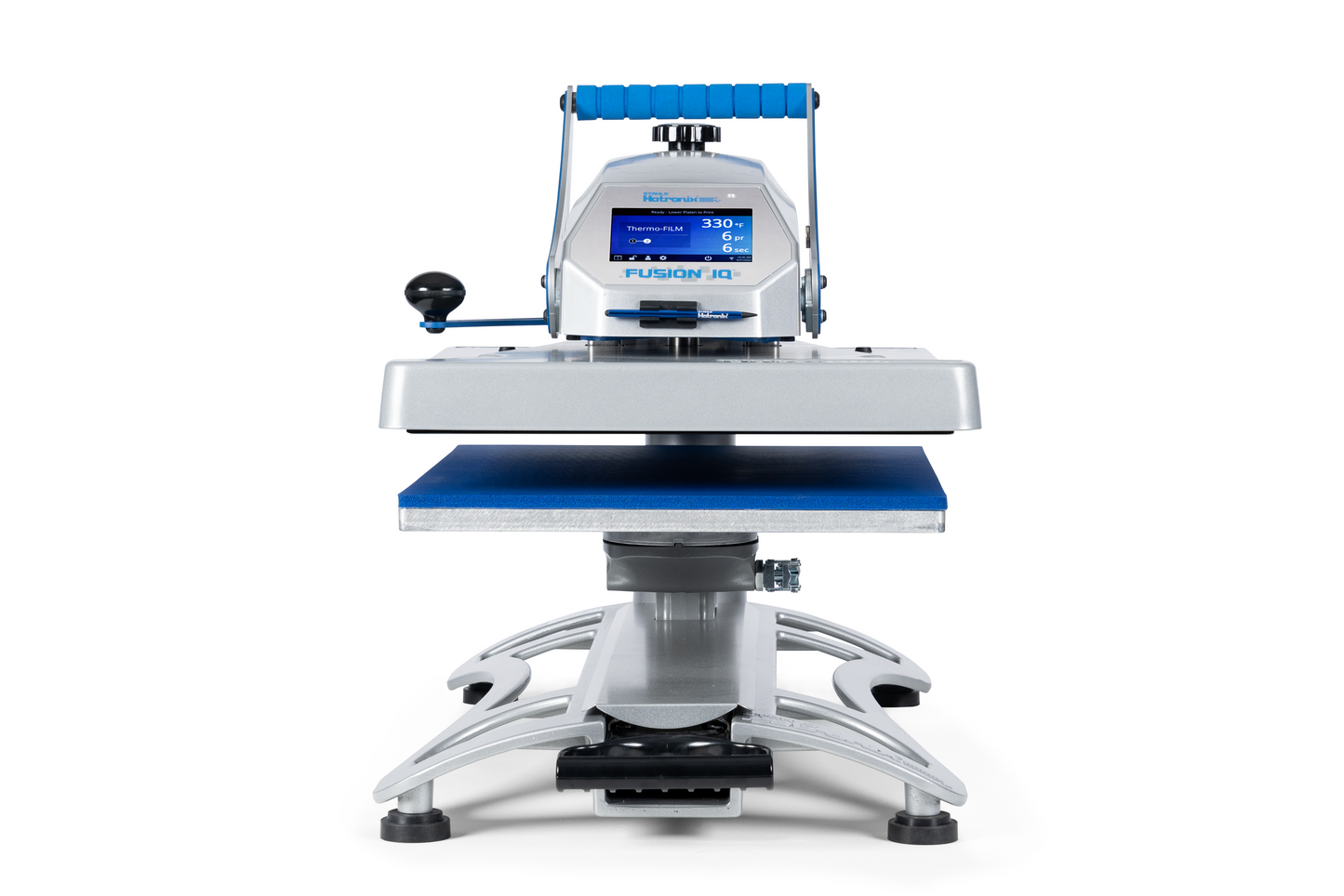 Silver heat press front view