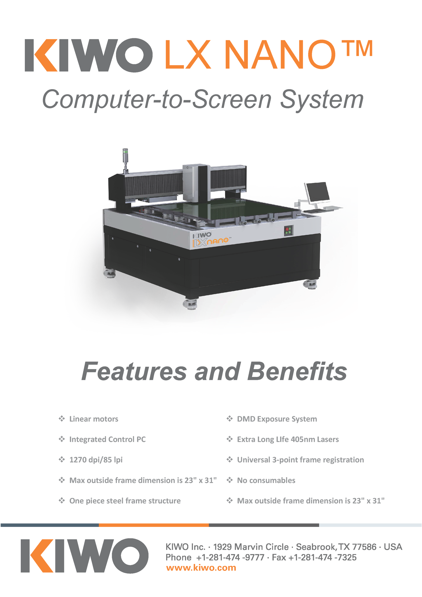 KIWO LXNANO UV Laser Computer to Screen