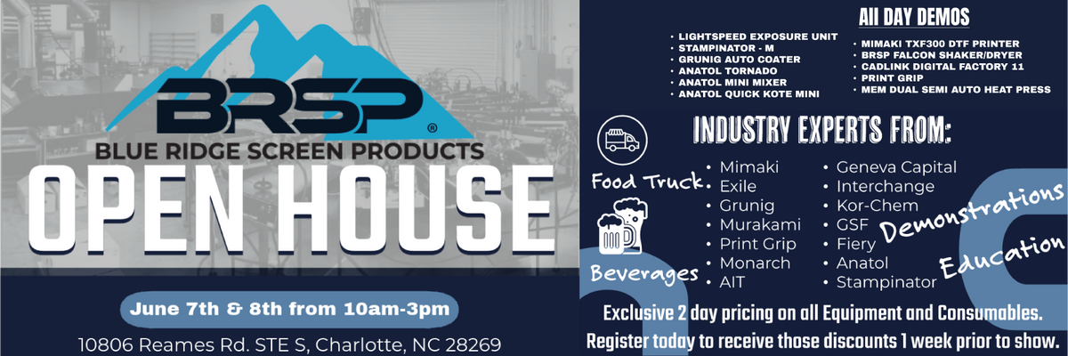 Blue Ridge Screen Guide Textile Printing Supplies & Equipment | Blue Ridge Screen Products ...