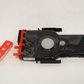 Mimaki white damper assembly with a red top on a white background