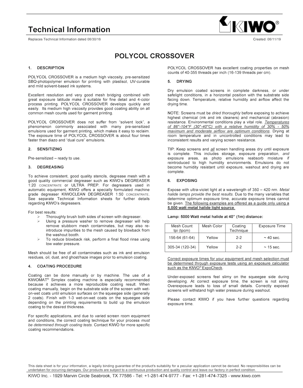 KIWO POLYCOL CROSSOVER EMULSION