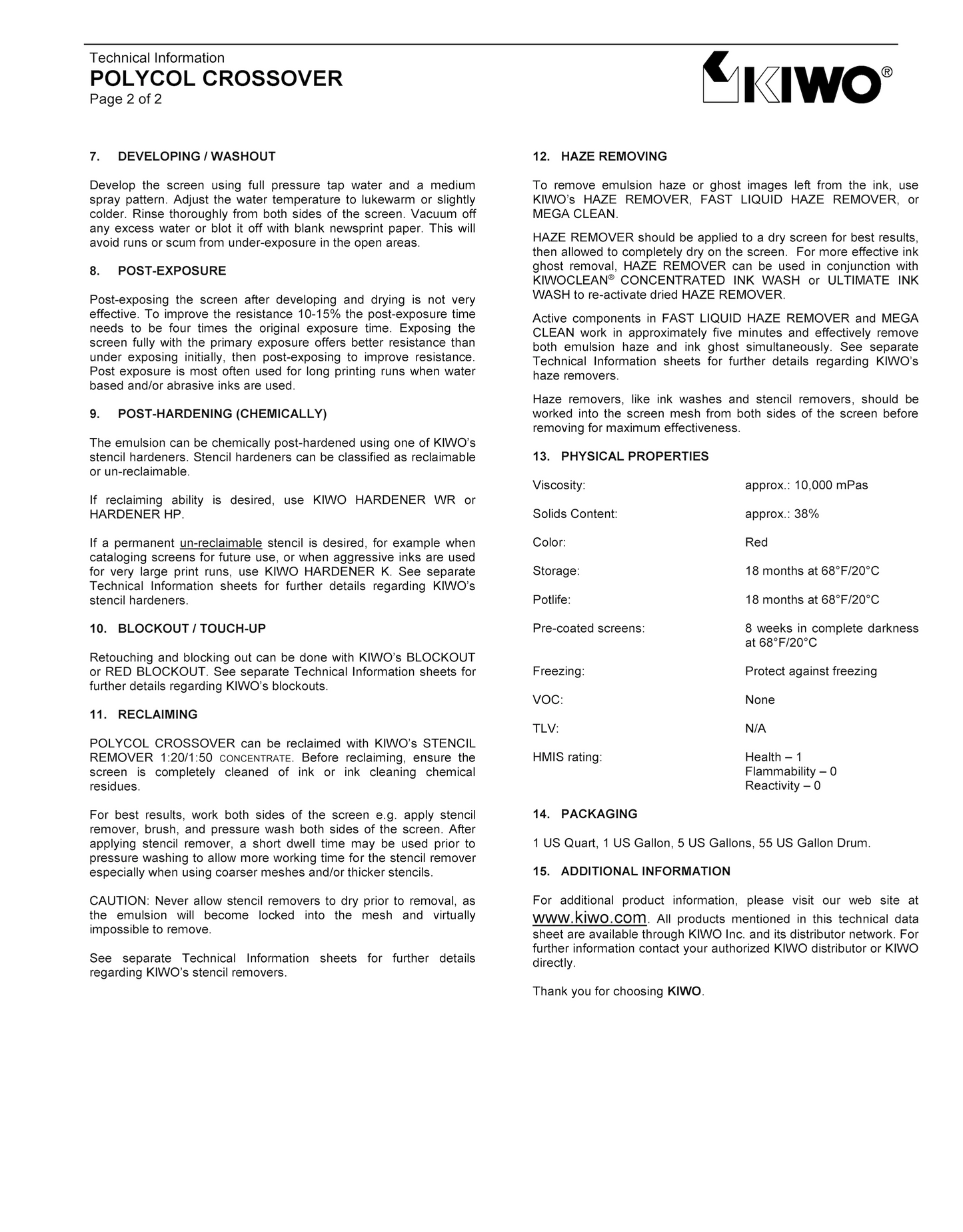 KIWO POLYCOL CROSSOVER EMULSION