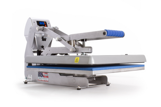 Heat press machine on a white background