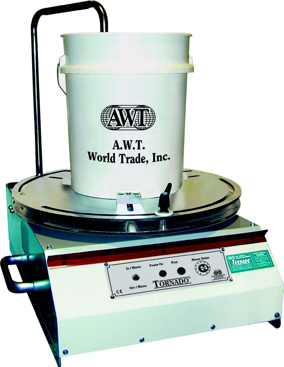 AWT Tornado Ink Mixer with 1 Gallon & 5 Gallon Mixing Blades 115V High Torgue 1/3 HP Motor