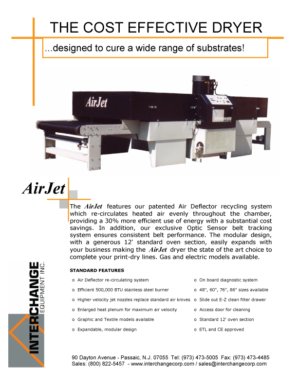 Interchange AirJet Gas Conveyor Dryer