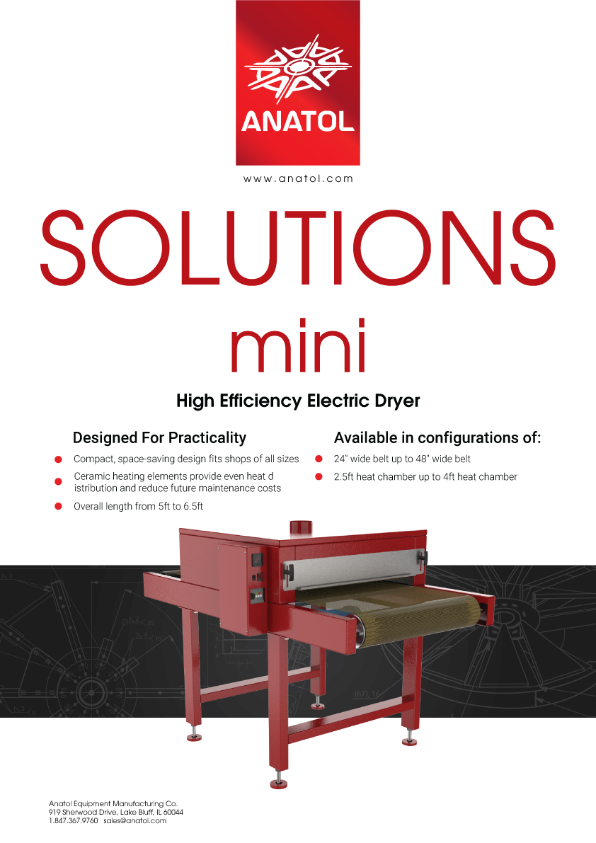 Anatol Solutions mini Electric Conveyor Dryer