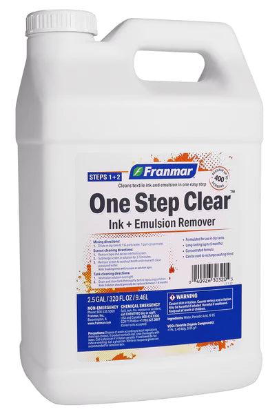 Franmar One Step Clear Ink + Emulsion Remover